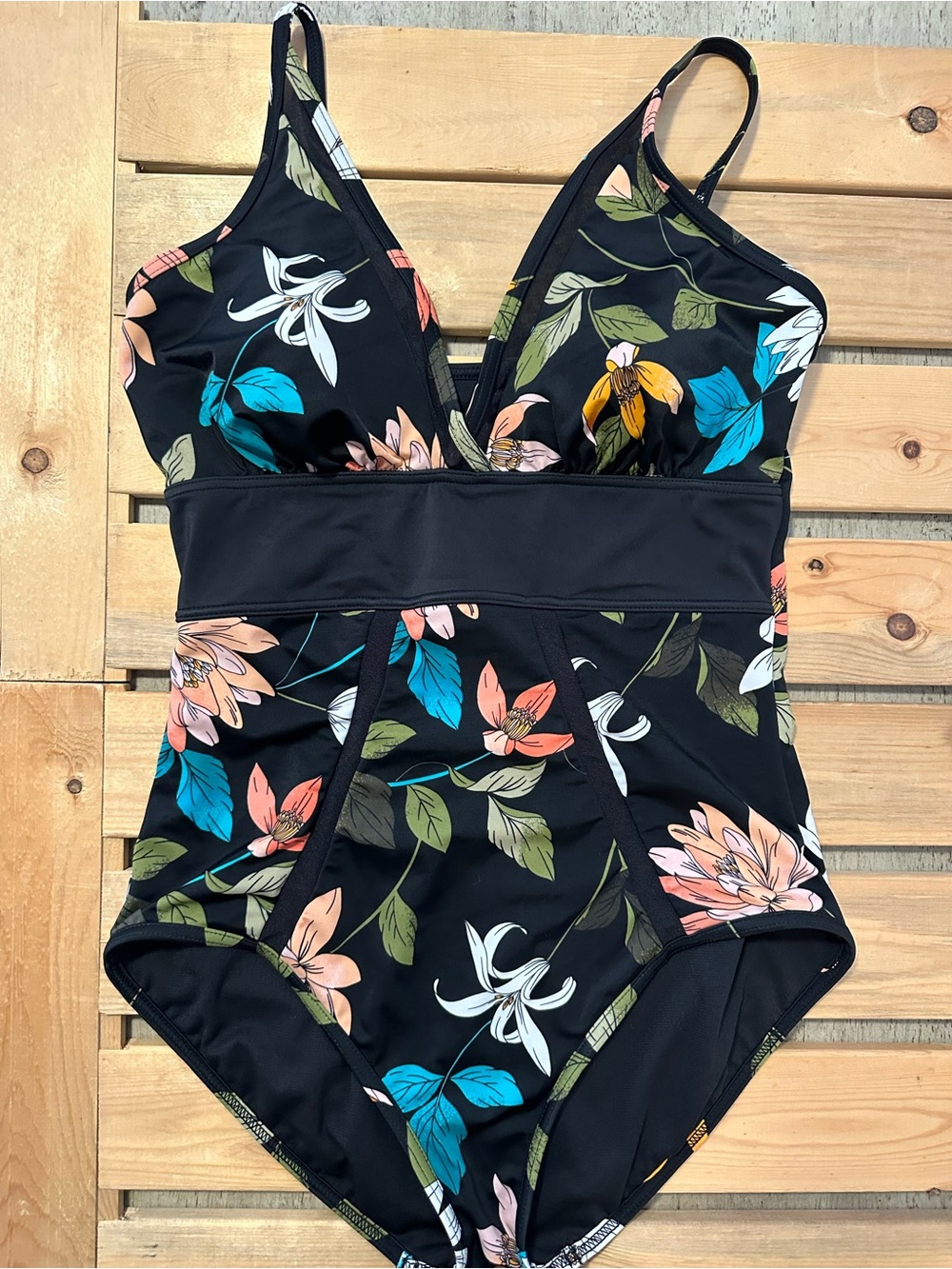 Dreamsuit One Piece Swimsuit Tropical Slimming Control size 10
